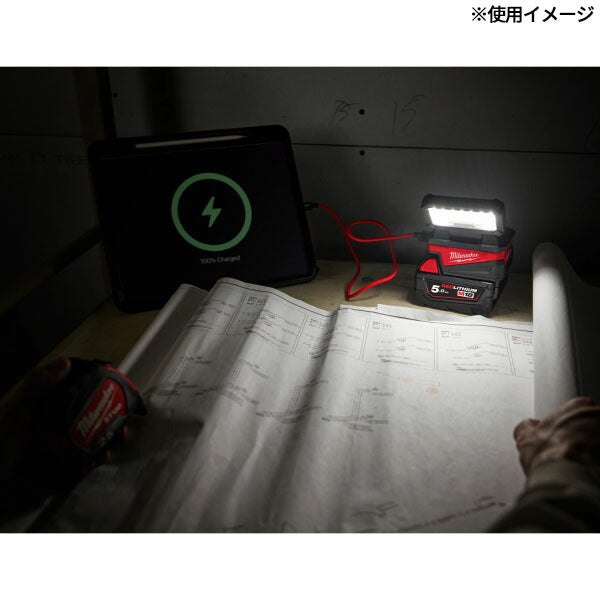 日本正規品 ミルウォーキー M18 コンパクトワークライト 1000lm TRUEVIEW 4段階調光 USB充電機能付き 2.7m耐衝撃 M18バッテリー対応 電池別売 (M18 ALIS-0 APJ) (4573592040342) Milwaukee