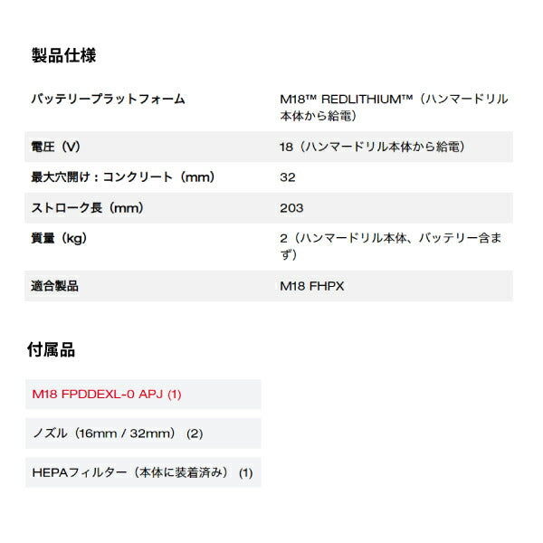 日本正規品 ミルウォーキー M18 32mm 集じんアダプター (M18 FPDDEXL-0 APJ)(4573592030084) milwaukee