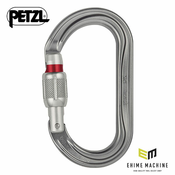 日本正規品 ペツル オーケー スクリューロック カラビナ グレー 22mm開口幅 (M33A SL)(3342540815810) PETZL