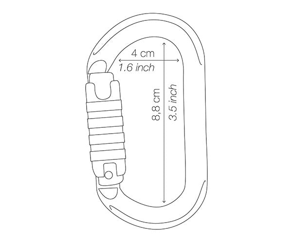 日本正規品 ペツル オーケー トライアクトロック カラビナ グレー 22mm開口幅 (M33A TL)(3342540815834) PETZL