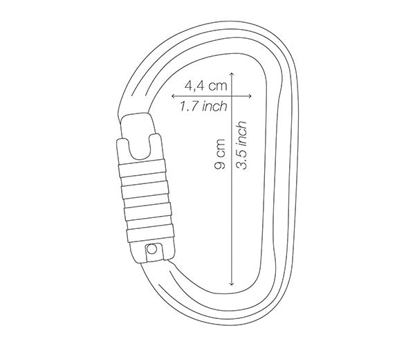 【11月の特価品】日本正規品 ペツル エーエムディ トライアクトロック カラビナ グレー 24mm開口幅 (M34A TL)(3342540102453) PETZL