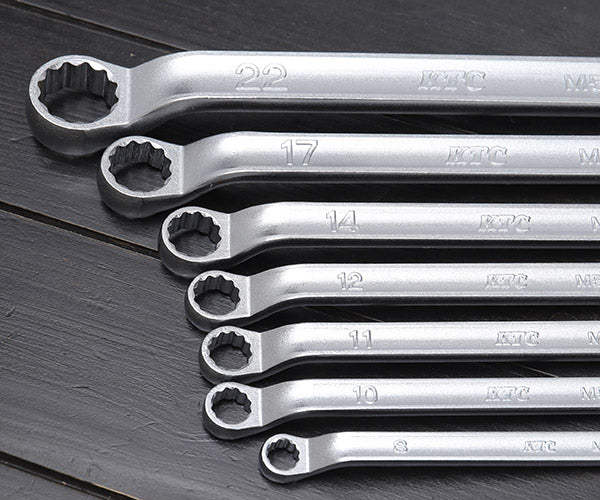 【ワケあり特価品】KTC M5-7P -003-230538 45°×6°ロングめがねレンチ 7本セット (M5-0810,1012,1113,1214,1417,1719,2224) エヒメマシンオリジナルセット