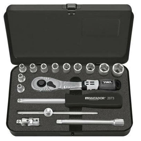 日本正規品 マタドール (1/4SQ)ソケットレンチセット 16PCS (21159160)(4040674230484) MATADOR