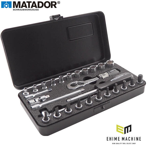 日本正規品 マタドール (1/4SQ)ソケットレンチセット 28PCS (21359280)(4040674230446) MATADOR