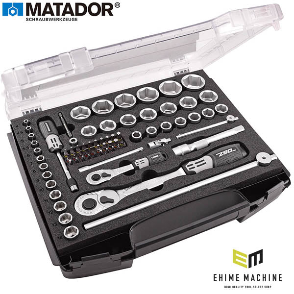 日本正規品 マタドール (1/4・1/2SQ)ソケットレンチセット 75PCS (81454118)(4040674237896) MATADOR