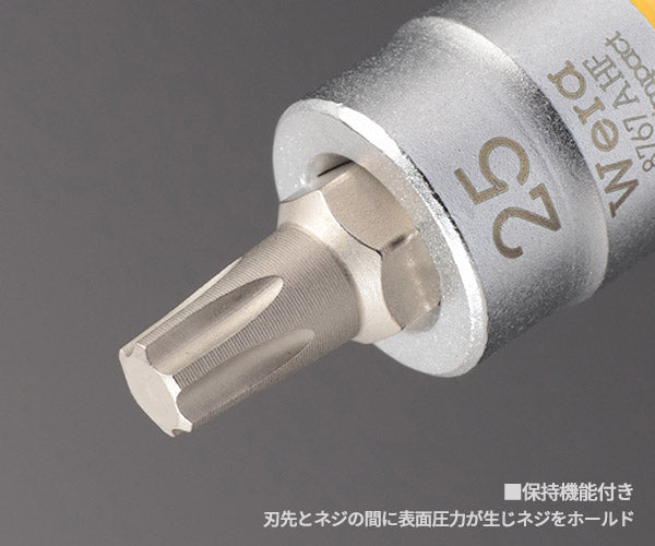 日本正規品 ヴェラ 1/4DRxT25(Torx)ビットソケット(ホールド仕様) (003365)(4013288186874) ベラ Wera