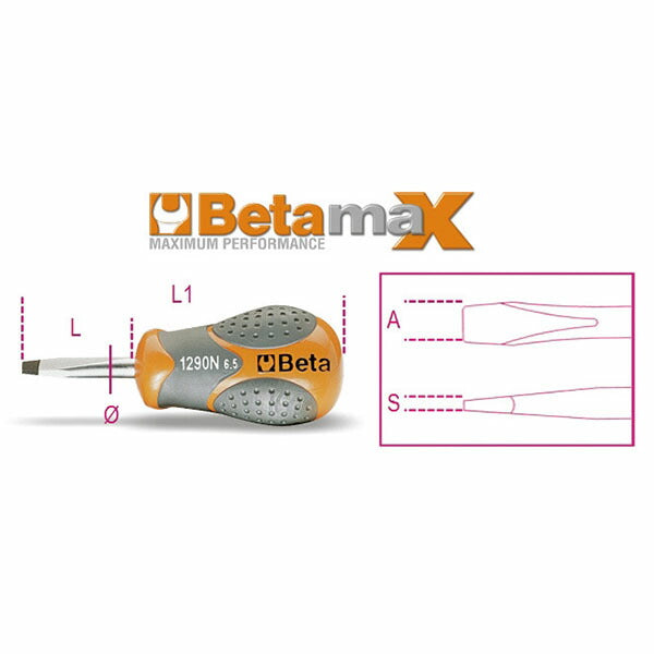 日本正規品 ベータ スタビードライバー (マイナス) (1290N 6.5X30)(8014230382548) Beta