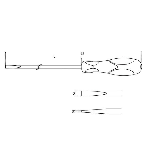 日本正規品 ベータ ロングドライバー (マイナス) (1294L 5X400)(8014230383668) Beta