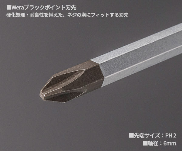 日本正規品 Wera 017010 917 SPH ネジノミ 貫通タイプ プラスドライバー 先端サイズPH 2 ネジ締め ハツリ タガネ 05017010001 ヴェラ ベラ