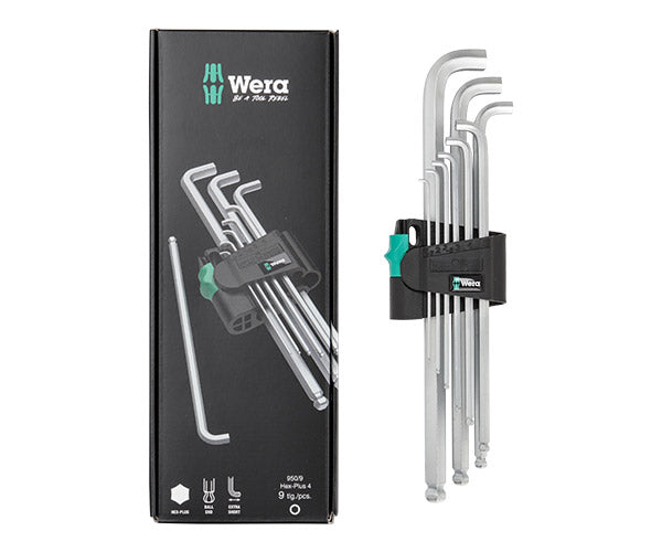 日本正規品 Wera 1.5-10mm/9本組 Hex-Plus ショートヘッド 六角レンチセット 950/9 073594(05073594001)ボールポイント レーザー刻印 クリップ付 ヴェラ ベラ