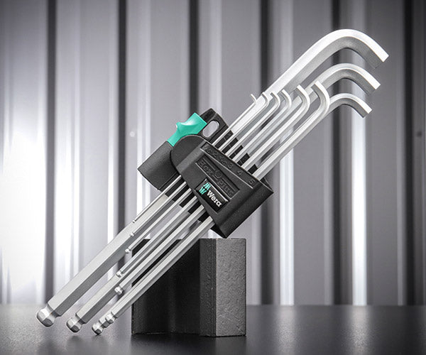 日本正規品 Wera 1.5-10mm/9本組 Hex-Plus ショートヘッド 六角レンチセット 950/9 073594(05073594001)ボールポイント レーザー刻印 クリップ付 ヴェラ ベラ