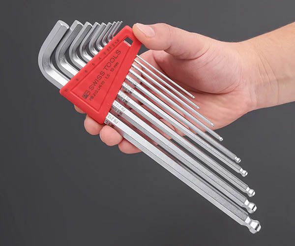 日本正規品 PBスイスツールズ ホルダー付ボールポイントロング六角レンチセット 9本組 (212.LH-10CN) (7610733235476)