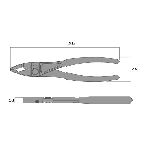 フジ矢 超軽量コンビネーションプライヤー(黒金) (230-200-BG)(4952520853078) FUJIYA 工具