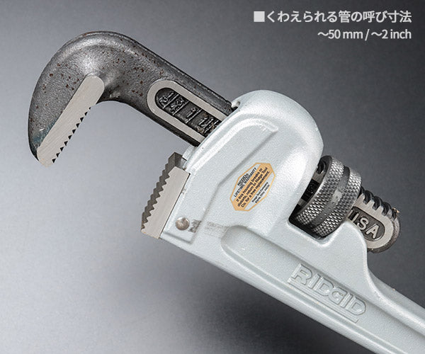 RIDGID リジッド 31095 814 アルミストレートパイプレンチ 全長350mm