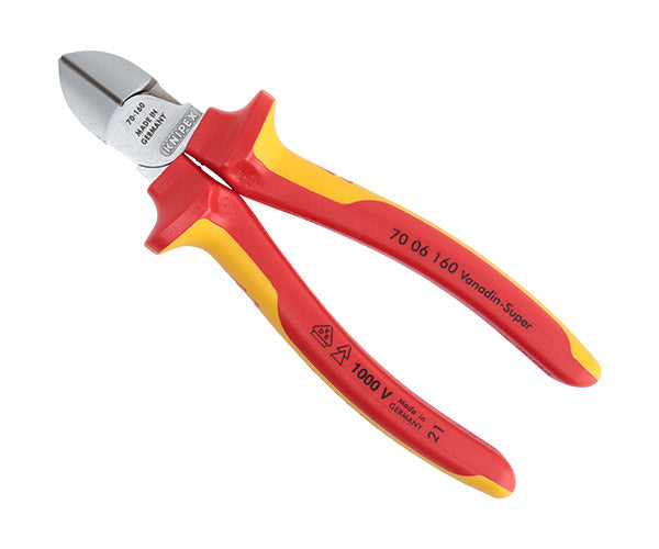 日本正規品 クニペックス 絶縁斜ニッパー 1000V (7006-160)(4003773021995) 業務向け KNIPEX