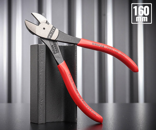 【11月の特価品】日本正規品 クニペックス 強力型斜ニッパー(硬線用) (7401-160)(4003773033141) 業務向け KNIPEX