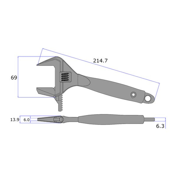 フジ矢 パイレンモンキー(黒金・グリップ付) (FLP-38-BG)(4952520852323) FUJIYA 工具