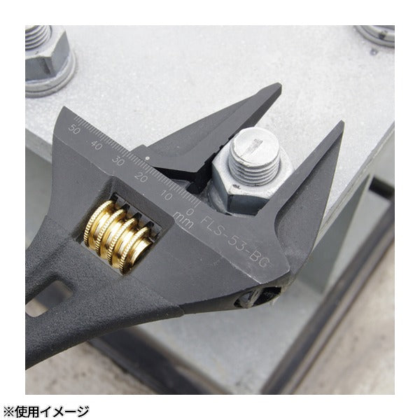 フジ矢 ライトショートモンキー(黒金・グリップ付) (FLS-53-BG)(4952520852293) FUJIYA 工具