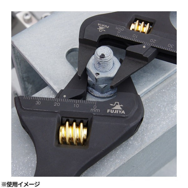 フジ矢 先薄モンキー(黒金・グリップ付) (FLT-34-BG)(4952520852330) FUJIYA 工具