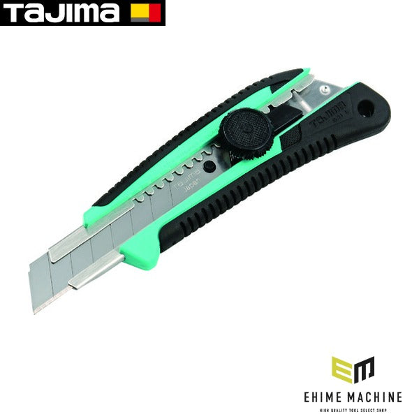 タジマ カッターナイフ ネジプロ グリ-L 緑 クリアケース入 (LC561GCL)(4975364018267) TAJIMA TJMデザイン