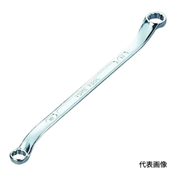 TONE 両口ロングメカニックめがねレンチ(45°×10°) 対辺寸法17×19mm 全長279mm (M44-1719)(4953488107678) トネ