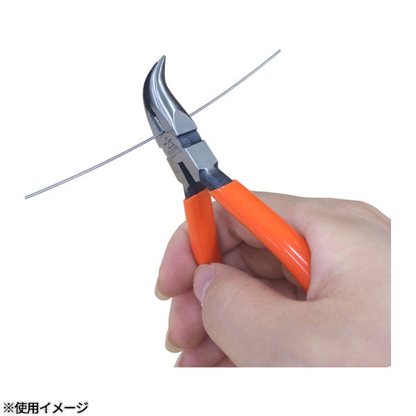 フジ矢 ミニテック 縦曲りショートノーズラジオペンチ(バネ付・ギザなし)全長115mm (MP9AT-110)(4952520033364) FUJIYA 工具