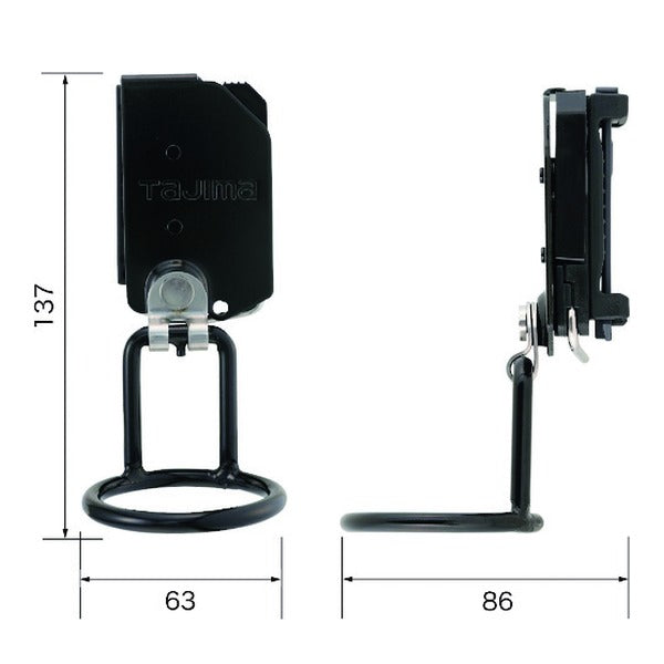 タジマ 着脱式工具ホルダースチール ハンマー1穴ブラ (SFKHI-H1M)(4975364263070) TAJIMA TJMデザイン