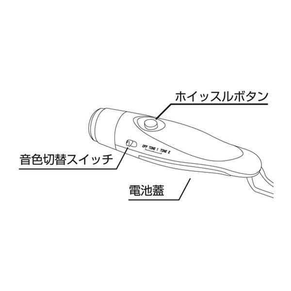 マイゾックス 現場用電子ホイッスル オスビー EW-BK 125dB 2音色 衛生的 (225915)(4938514259156) MYZOX