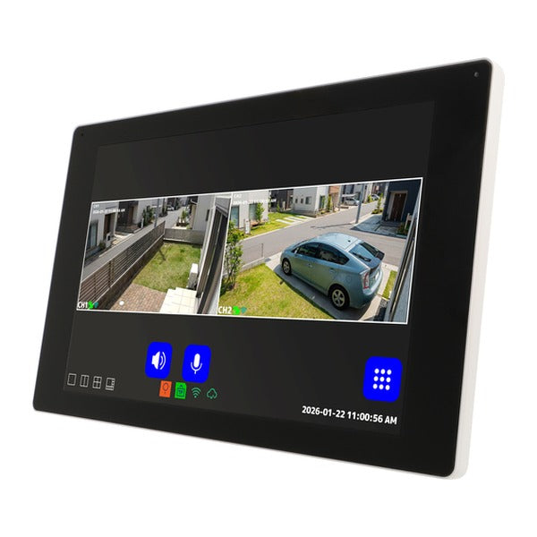 ジェントス G-i Camera 屋外用取付型ネットワークカメラ 2台 モニターセット 300万画素 (NCIG-4810A)(4950654055511) GENTOS