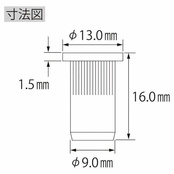 ロブテックス ローレットナット ミニパック 平頭 スティール 板厚3.5 M6×1.0 10個入 NSD6MRPS (NSD6MRPS)(4963202088510) LOBSTER エビ