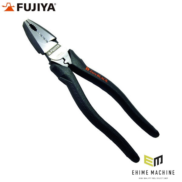 フジ矢 電工職人偏芯ペンチ Zero Black 全長202mm (3300N-200)(4952520030905) FUJIYA 工具