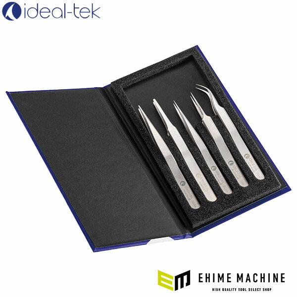日本正規品 アイデアルテック ステンレスピンセット(耐酸/磁) 5本組 (K5HP.SA.IT)(7640144710958) ideal-tek