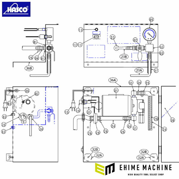ハスコー 圧送ホース φ8×5 3m 圧送式ワンマンブリーダーOM-180用 補修部品 OM-180-23A (4940995557959) HASCO
