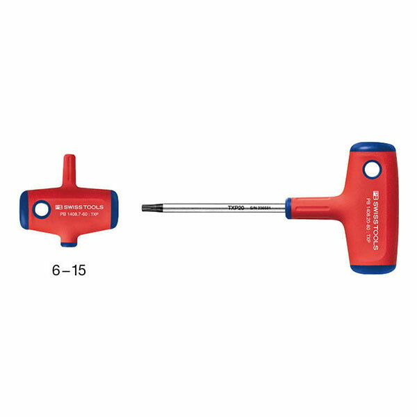 日本正規品 PBスイスツールズ クロスハンドル トルクスプラスドライバー (1408.15-60)(7610733287604)