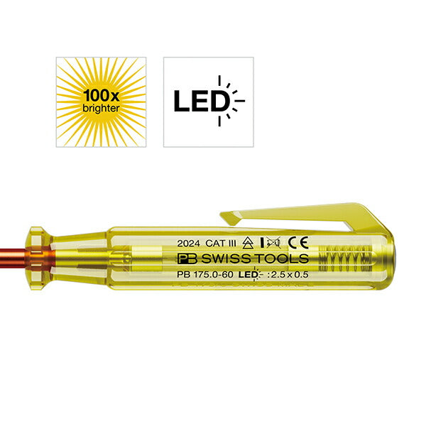 日本正規品 PBスイスツールズ 検電ドライバー AC100V-250V用 (175.0-60LED)(7610733298891)
