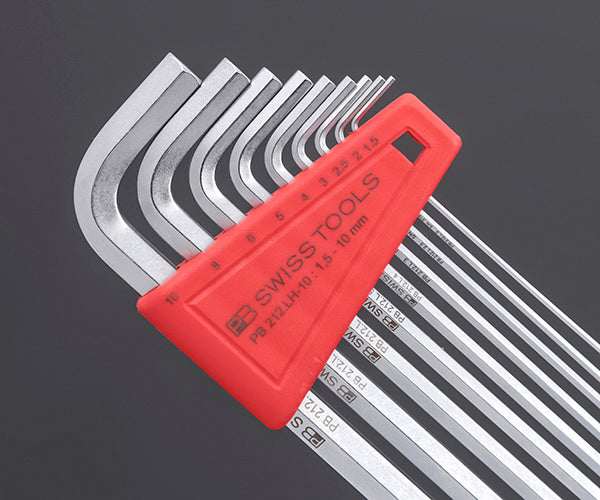 【11月の特価品】日本正規品 PBスイスツールズ ホルダー付ボールポイントロング六角レンチセット 9本組 (212.LH-10) (7610733007165)