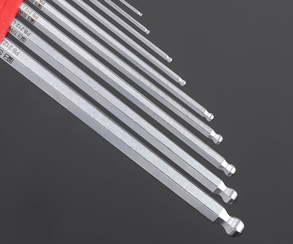 【11月の特価品】日本正規品 PBスイスツールズ ホルダー付ボールポイントロング六角レンチセット 9本組 (212.LH-10) (7610733007165)