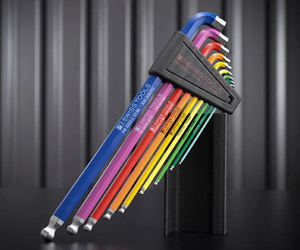 日本正規品 PBスイスツールズ マルチアングルレインボーレンチセット (2222.LH-10RB)(7610733283132)
