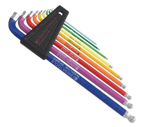 日本正規品 PBスイスツールズ マルチアングルレインボーレンチセット (2222.LH-10RB)(7610733283132)