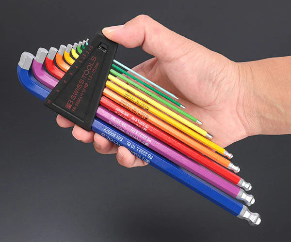 日本正規品 PBスイスツールズ マルチアングルレインボーレンチセット (2222.LH-10RB)(7610733283132)