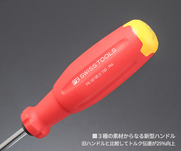日本正規品 PBスイスツールズ 38190.2-100 スイスグリップEVO プラスドライバー (7610733295654) 新世代 スイスグリップEVO