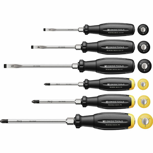 日本正規品 PBスイスツールズ スイスグリップEVO 貫通ドライバーセット (BOX) (38249.DCBB)(7610733297191) 新世代 スイスグリップEVO