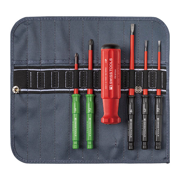 日本正規品 PBスイスツールズ 差替式絶縁ドライバーセット 5本組 (5215.SU)(7610733287789)