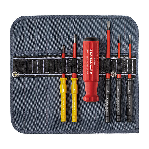 日本正規品 PBスイスツールズ 差替式絶縁ドライバーセット 5本組 (5216.SU)(7610733287796)