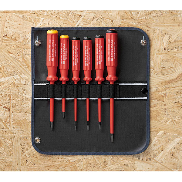 日本正規品 PBスイスツールズ エレクトロ絶縁ドライバーセット 6本組 (5542.SUGY)(7610733284801)