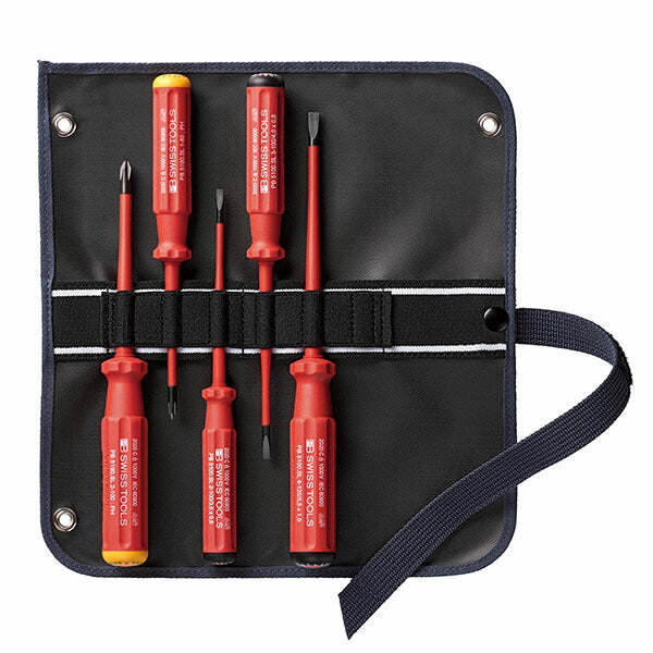 日本正規品 PBスイスツールズ エレクトロ絶縁スリムドライバーセット 5本組 (5542.SUSLGY)(7610733284641)