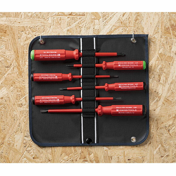 日本正規品 PBスイスツールズ エレクトロ絶縁ドライバーセット 6本組 (5543.SUGY)(7610733284818)