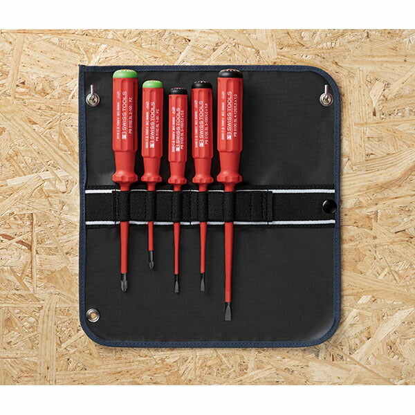 日本正規品 PBスイスツールズ エレクトロ絶縁スリムドライバーセット 5本組 (5543.SUSLGY)(7610733284658)