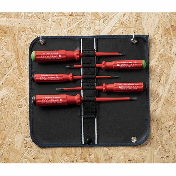 日本正規品 PBスイスツールズ エレクトロ絶縁スリムドライバーセット 5本組 (5543.SUSLGY)(7610733284658)