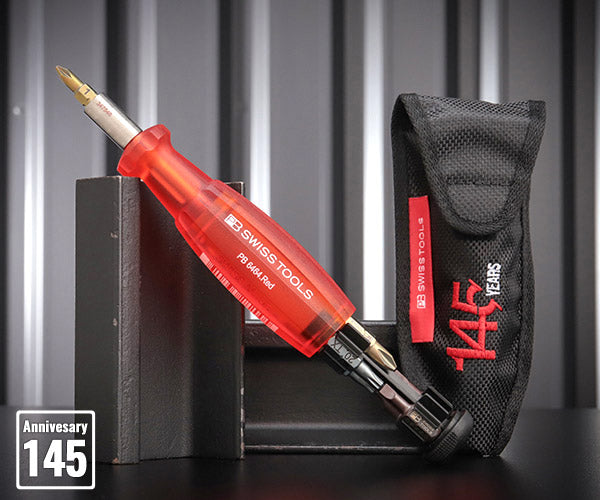 【10月の特価品】日本正規品 PBスイスツールズ 145周年 世界1000個限定生産 インサイダービットドライバー 限定刺繍入り専用ポーチ (6464.RE-145YCBB) (7610733291816)